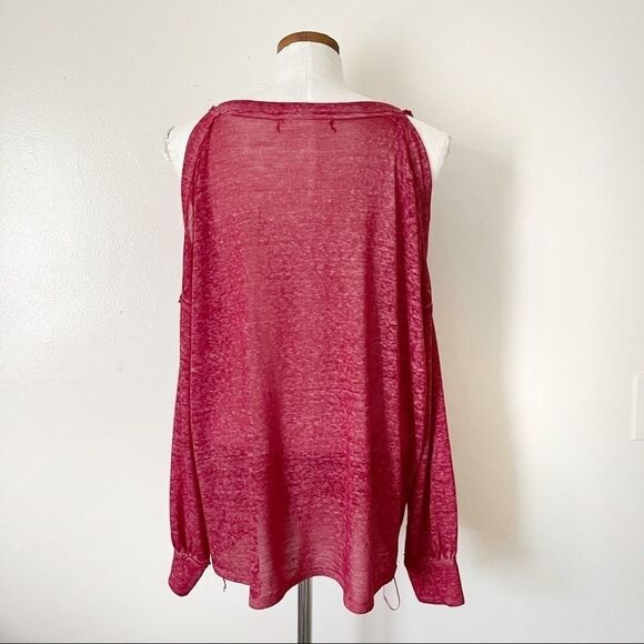 Free People WTF Chill Out Red long sleeve top - Picture 5 of 7